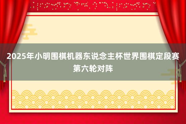 2025年小明围棋机器东说念主杯世界围棋定段赛第六轮对阵
