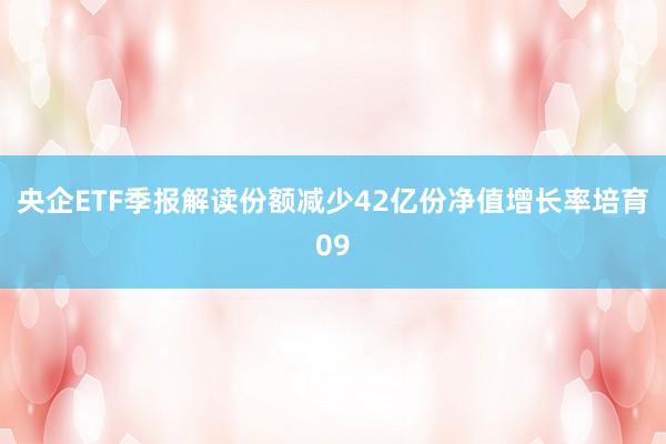 央企ETF季报解读份额减少42亿份净值增长率培育09