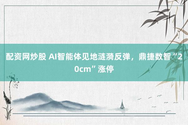 配资网炒股 AI智能体见地涟漪反弹，鼎捷数智“20cm”涨停